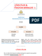 3.1. Çözeltiler & Konsantrasyon Birimleri-1