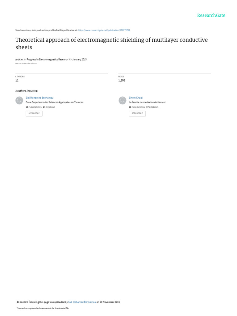 Theoretical Approach of Electromagnetic Shielding | PDF | Polarization ...