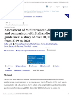 Assessment of Mediterranean Diet Adherence and Comparison With Italian Dietary Guidelines: A Study of Over 10,000 Adults From 2019 To 2022