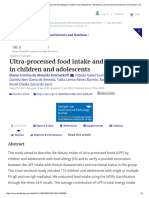 Ultra-Processed Food Intake and Food Allergy in Children and Adolescents