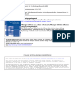 Sandell Et Al 2007 Therapist Attitudes and Patient Outcomes II