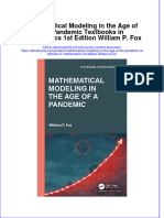 Ebook Mathematical Modeling in The Age of The Pandemic Textbooks in Mathematics 1St Edition William P Fox Online PDF All Chapter