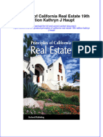 Ebook Principles of California Real Estate 19Th Edition Kathryn J Haupt Online PDF All Chapter