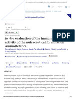 Evaluation of The Immunomodulatory Activity of The Nutraceutical Formulation Aminodefence