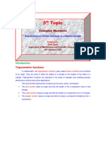 5.exponential and Circular Functions of A Complex Variable