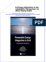 Ebook Renewable Energy Integration To The Grid A Probabilistic Perspective 1St Edition Neeraj Gupta Online PDF All Chapter