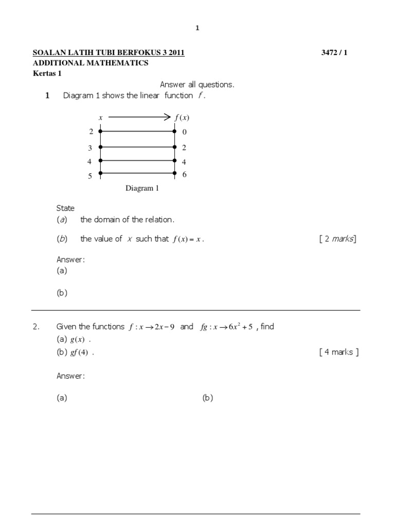 Soalan Add Math Kertas 1 - Contoh Fam Soalan Add Math Kertas 1 - Contoh Fam