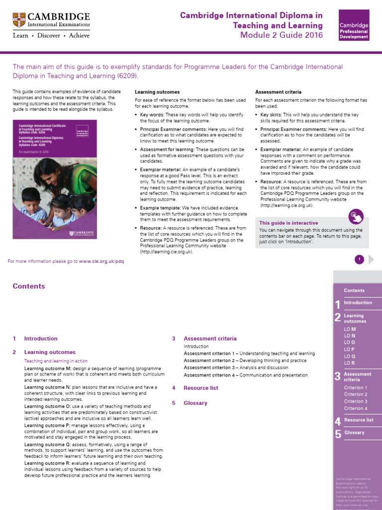 Cambridge Teaching & Learning Guide | PDF | Learning | Constructivism ...