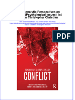 Ebook Psychoanalytic Perspectives On Conflict Psychological Issues 1St Edition Christopher Christian Online PDF All Chapter
