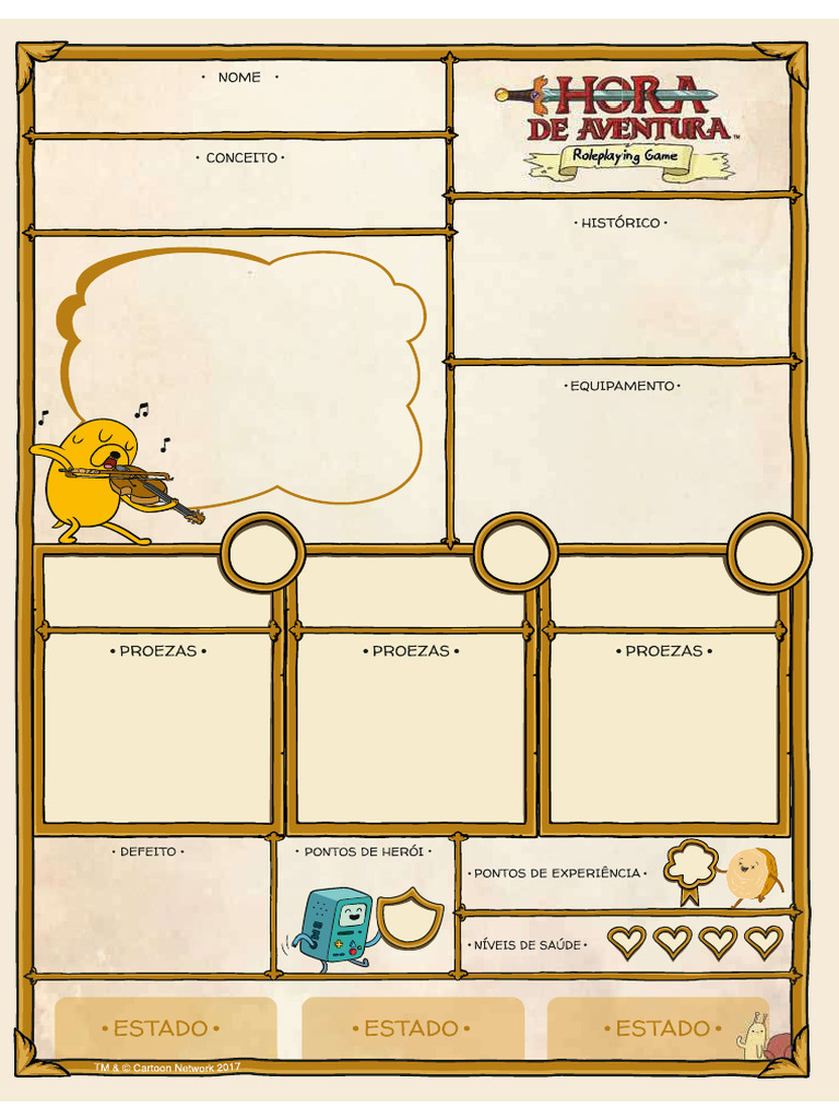 Ficha Adventure Time Rpg | PDF