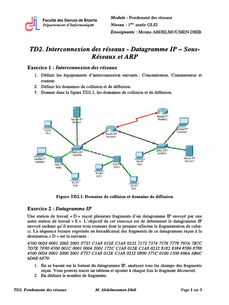 TD2 FondementReseaux | PDF