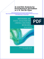 Ebook Methods and Data Analysis For Cross Cultural Research 2Nd Edition Fons J R Van de Vijver Online PDF All Chapter