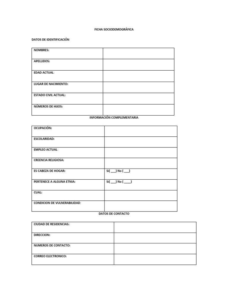 Ficha de caracterizaci n pdf