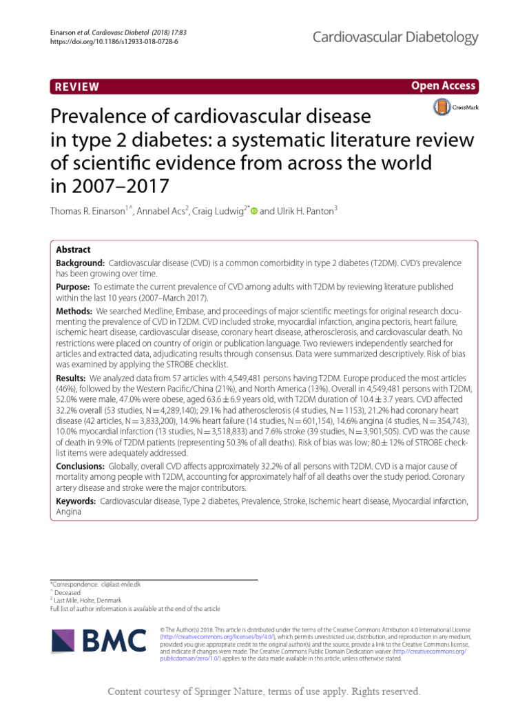 Global CVD Prevalence in Type 2 Diabetes | PDF | Cardiovascular ...