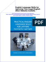 Practical English Language Skills For Lawyers Improving Your Legal English 1St Edition Natasha Costello Online Ebook Texxtbook Full Chapter PDF