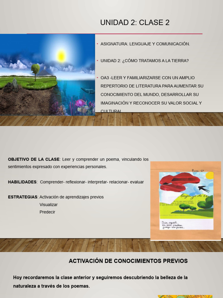 CLASE 2 - 5° Lenguaje (Unidad 2) | PDF | Artes del Lenguaje y ...