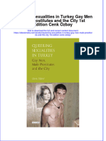 Ebook Queering Sexualities in Turkey Gay Men Male Prostitutes and The City 1St Edition Cenk Ozbay Online PDF All Chapter