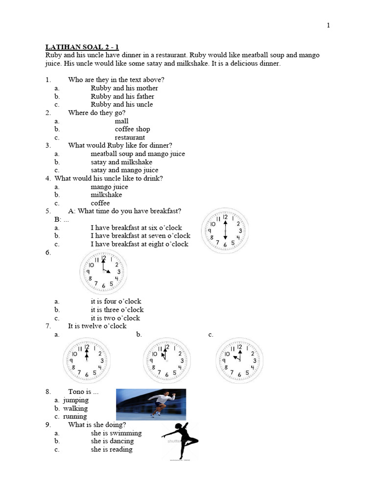 Latihan Soal Kelas 2 1 Pdf