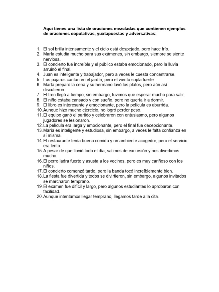 Oraciones Gramáticales Grado 9 | PDF