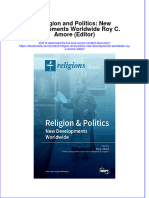 Ebook Religion and Politics New Developments Worldwide Roy C Amore Editor Online PDF All Chapter