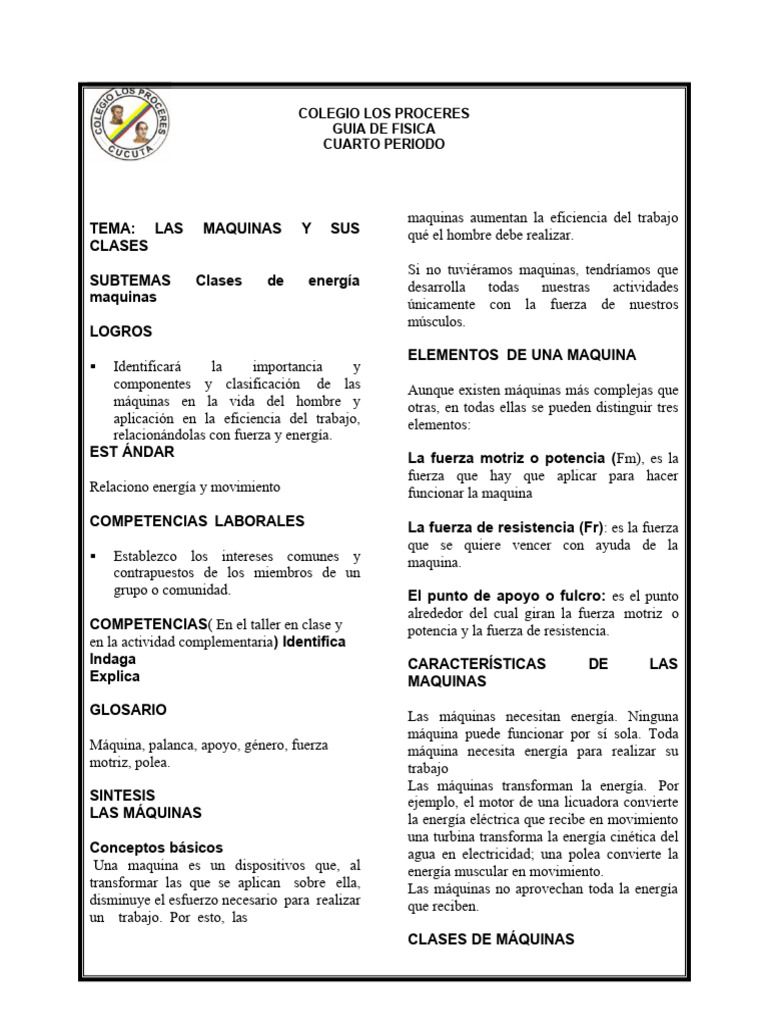 Maquinas Simples Pdf Palanca