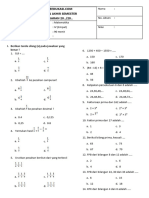 Soal Pas MTK Kelas 4 K-13