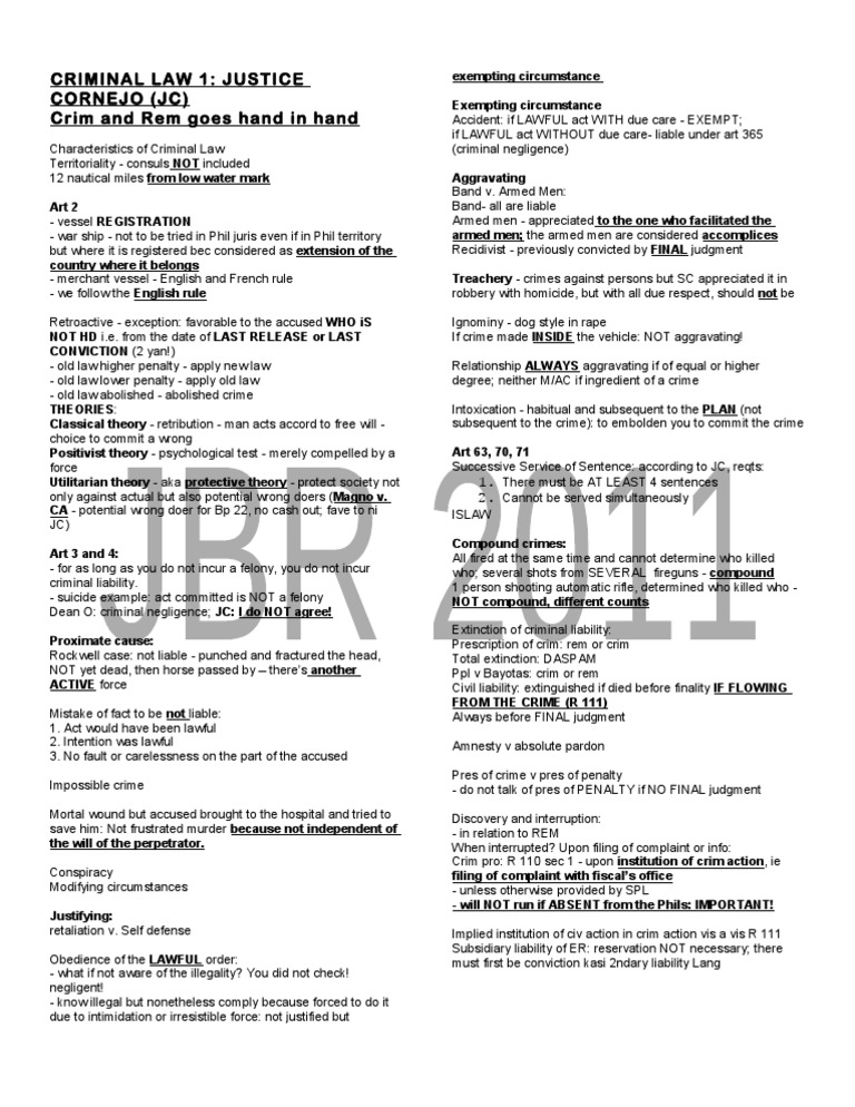 Overview of Criminal Law Principles | PDF | Crime & Violence | Crime ...