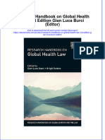 Ebook Research Handbook On Global Health Law 1St Edition Gian Luca Burci Editor Online PDF All Chapter