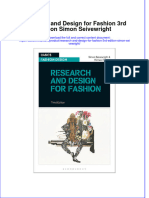 Ebook Research and Design For Fashion 3Rd Edition Simon Seivewright Online PDF All Chapter
