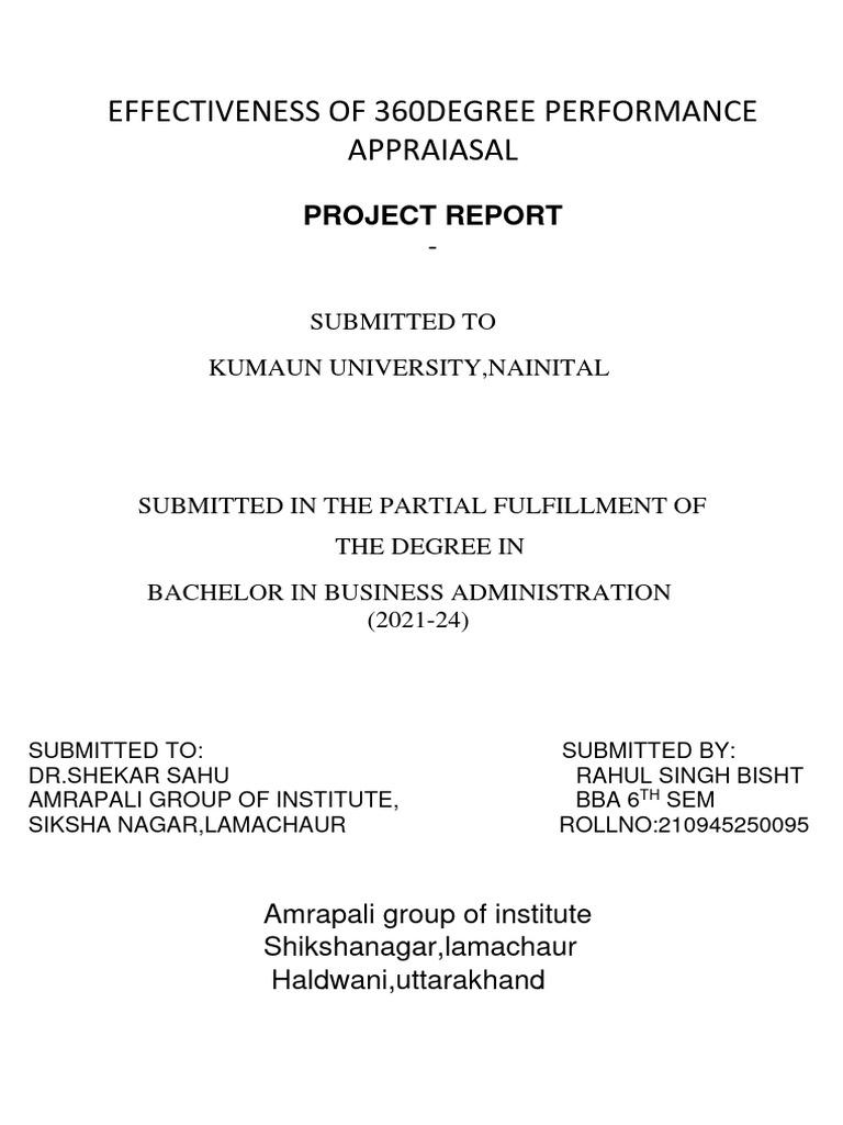 Real Final Fle Rahul | PDF | Performance Appraisal | Sampling (Statistics)