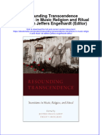 Ebook Resounding Transcendence Transitions in Music Religion and Ritual 1St Edition Jeffers Engelhardt Editor Online PDF All Chapter