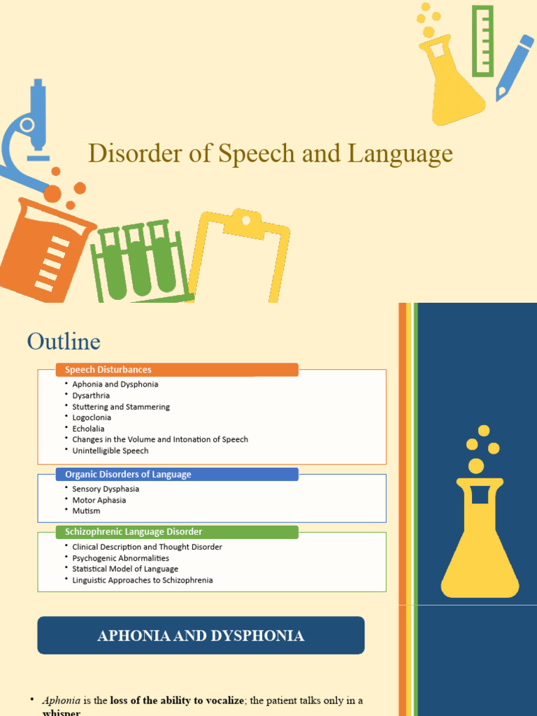 Speech and Language Disorders Overview | PDF | Aphasia | Speech