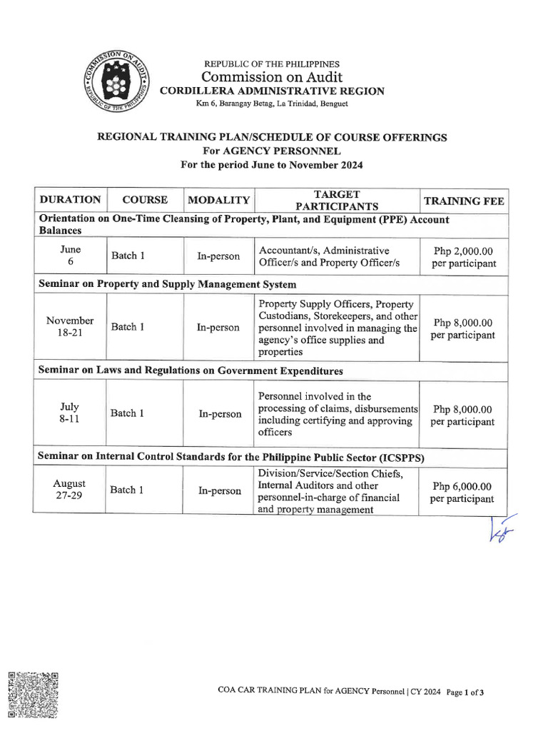 coa-cordillera-administrative-region-regional-training-planschedule-of