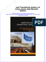 Ebook Resistance and Transitional Justice 1St Edition Briony Jones Julie Bernath Editors Online PDF All Chapter