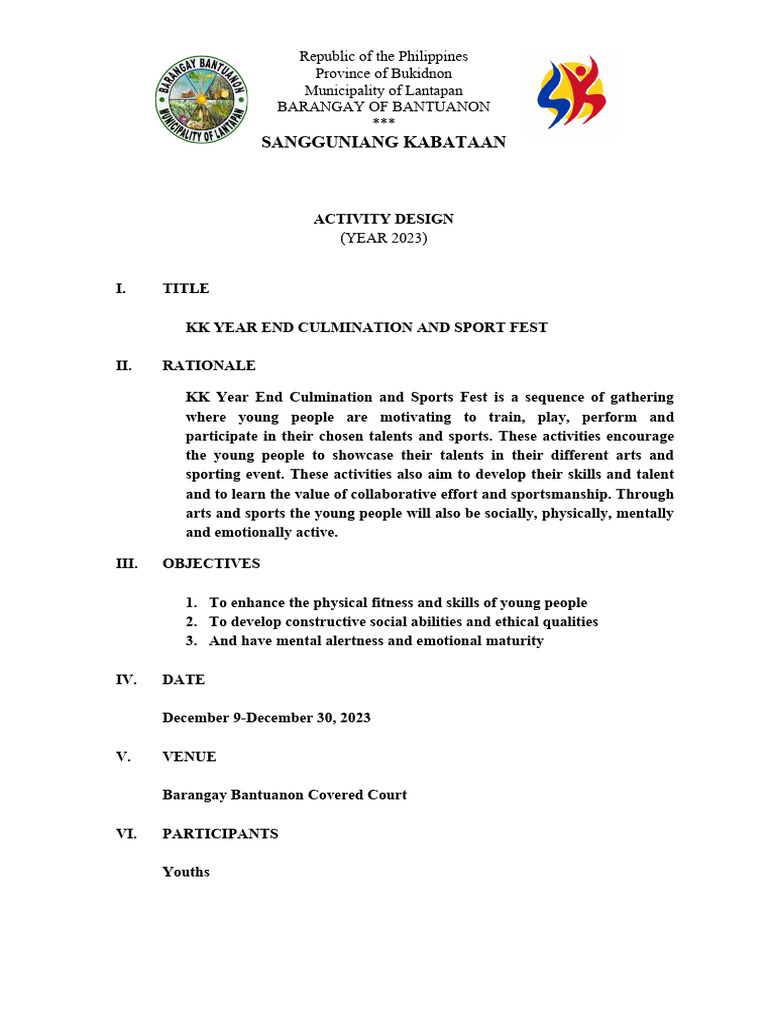 Activity-Design Edited | PDF | Sports