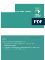 BDS8107 Occlusion and Periodontal Disease
