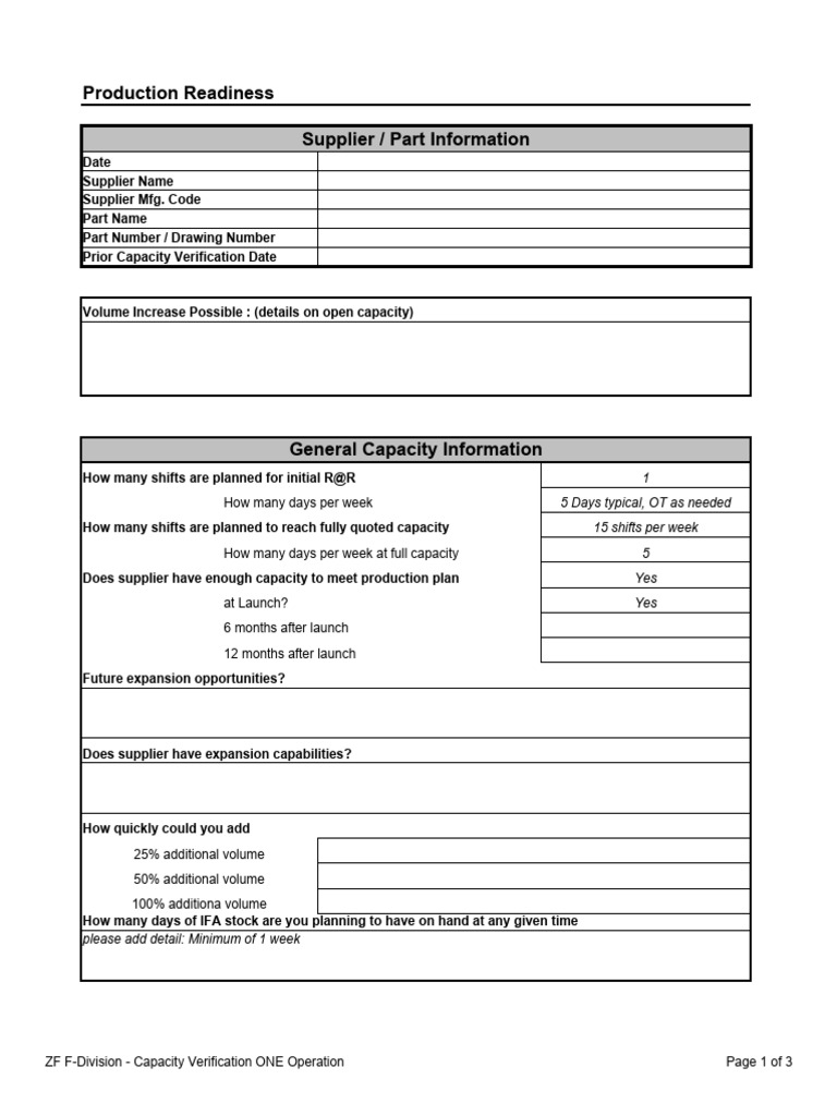 ZF F-Division Capacity Verification Report | PDF | Verification And ...