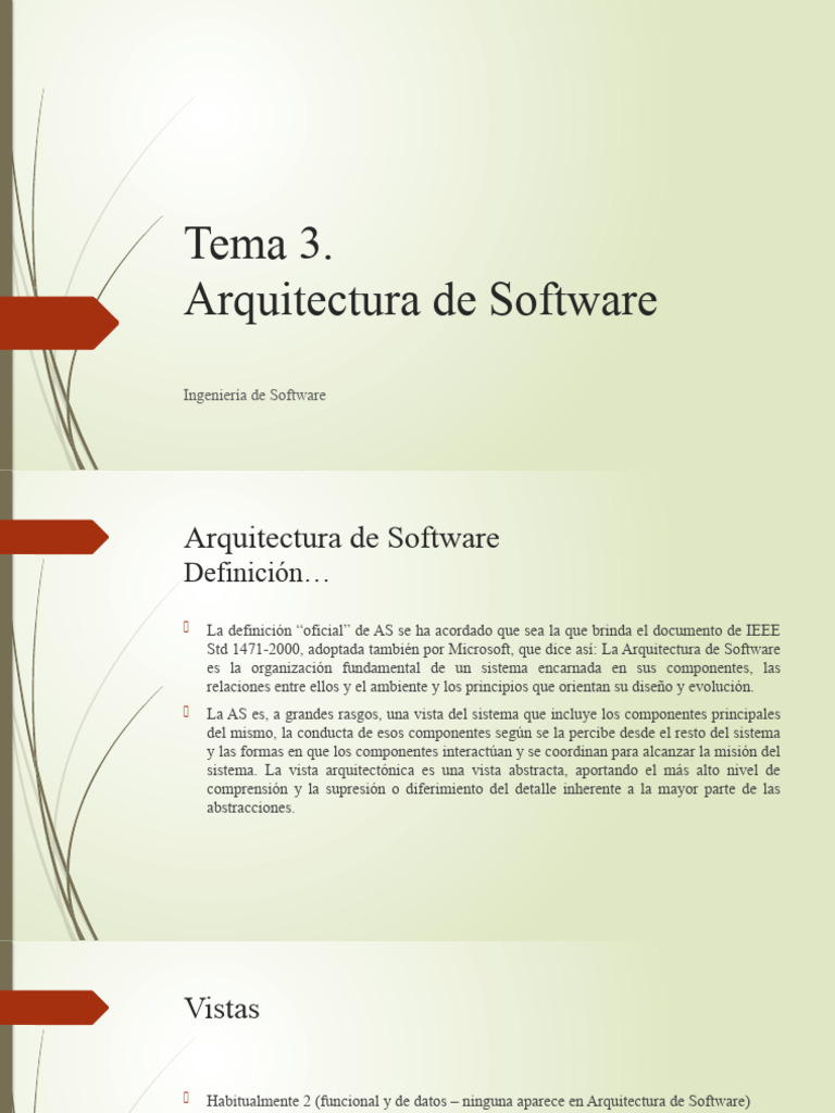 Tema 3. Arquitectura de Software | PDF | Lenguaje de modelado unificado ...