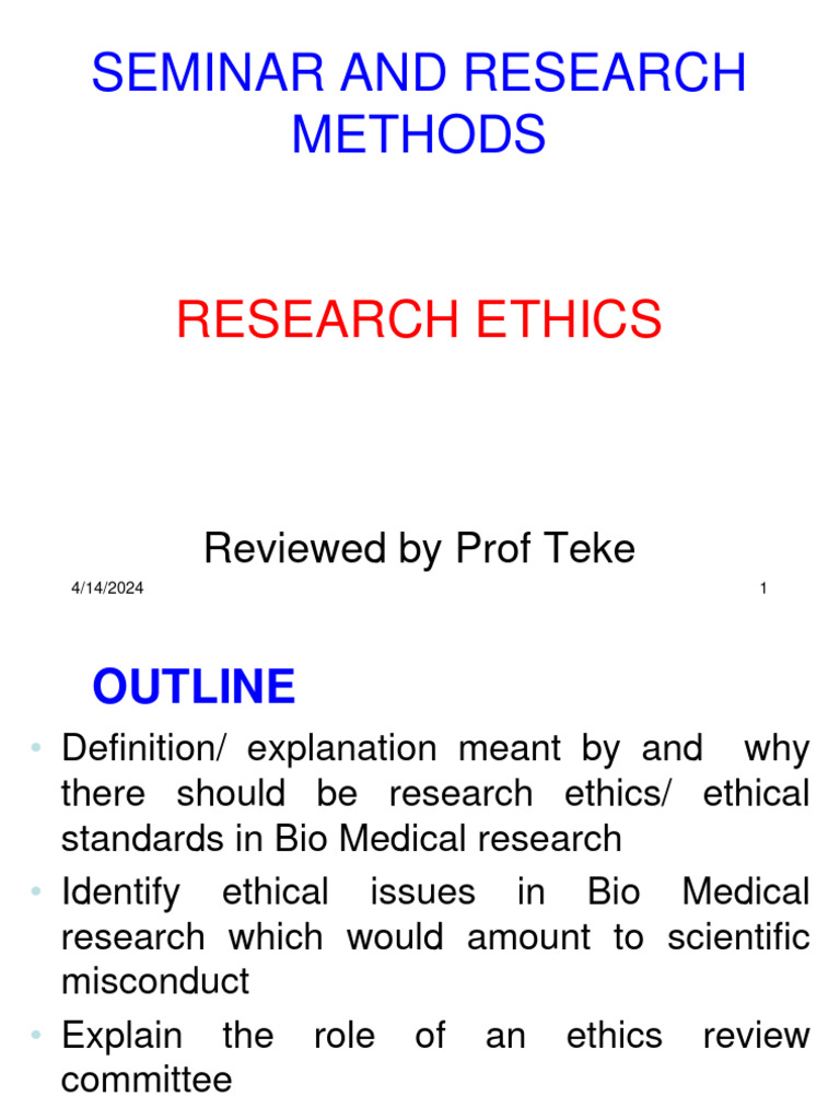 Research Ethics in Biomedical Studies | PDF | Experiment | Informed Consent