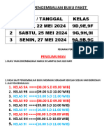 Jadwal Pengembalian Buku Paket