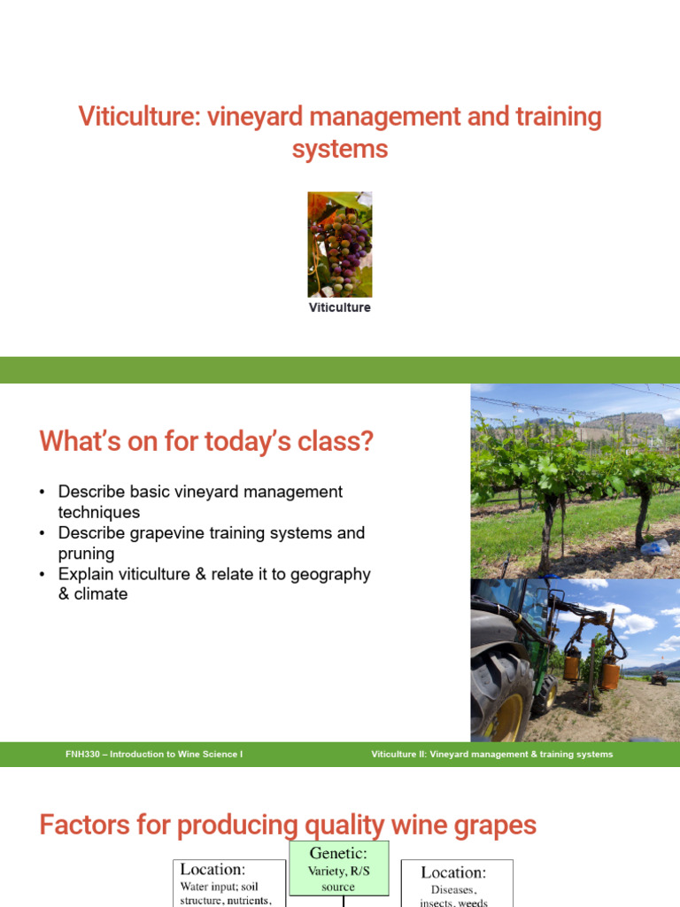 Fnh330 05 Viticulture Management And Training Systems Pdf