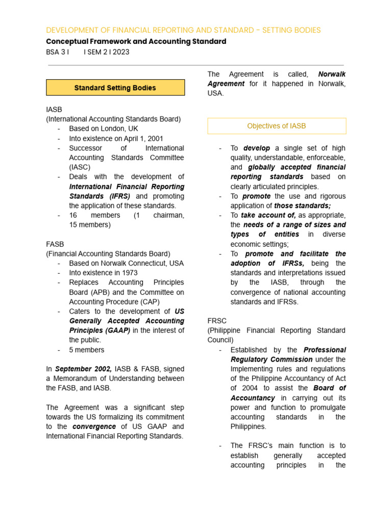 Financial Reporting Standards Overview | PDF | Generally Accepted ...