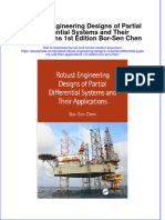 Ebook Robust Engineering Designs of Partial Differential Systems and Their Applications 1St Edition Bor Sen Chen Online PDF All Chapter
