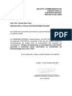 SOLICITUD Nombramiento de Jurado para la sustentación del proyecto de tesis