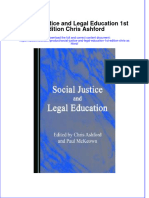 Social Justice and Legal Education 1St Edition Chris Ashford Online Ebook Texxtbook Full Chapter PDF