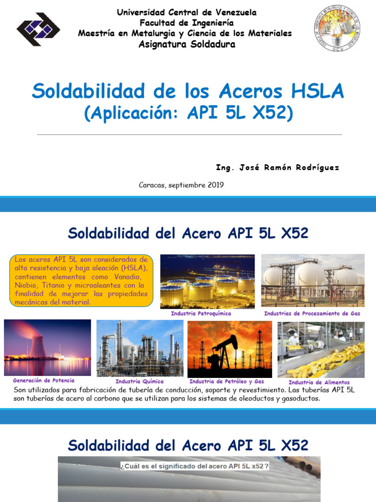 Soldabilidad del Acero API 5L X52 | PDF | Construcción | Soldadura