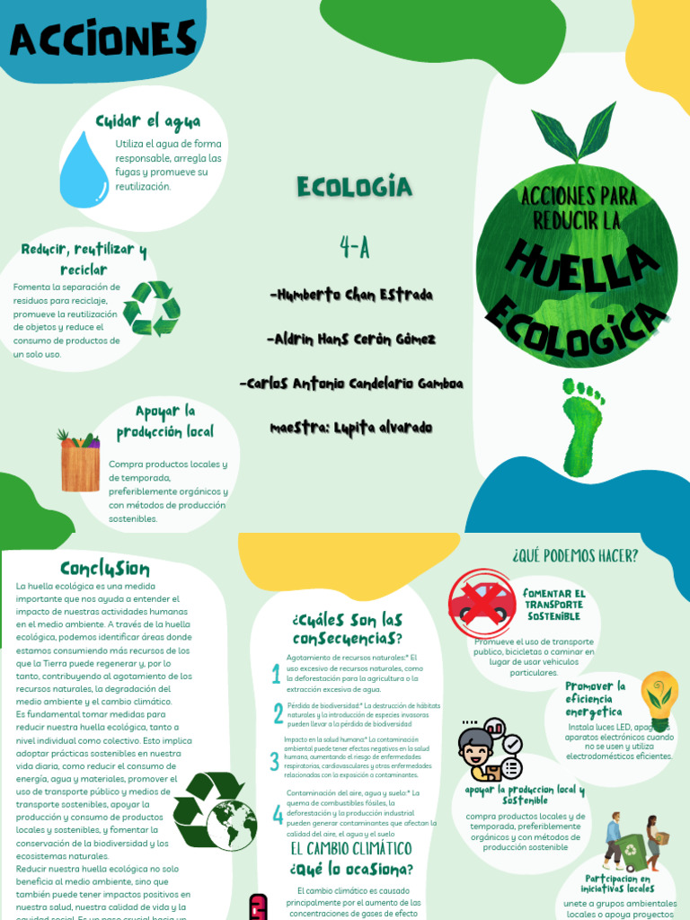 Acciones para Reducir la Huella Ecológica | PDF | Gases de efecto ...
