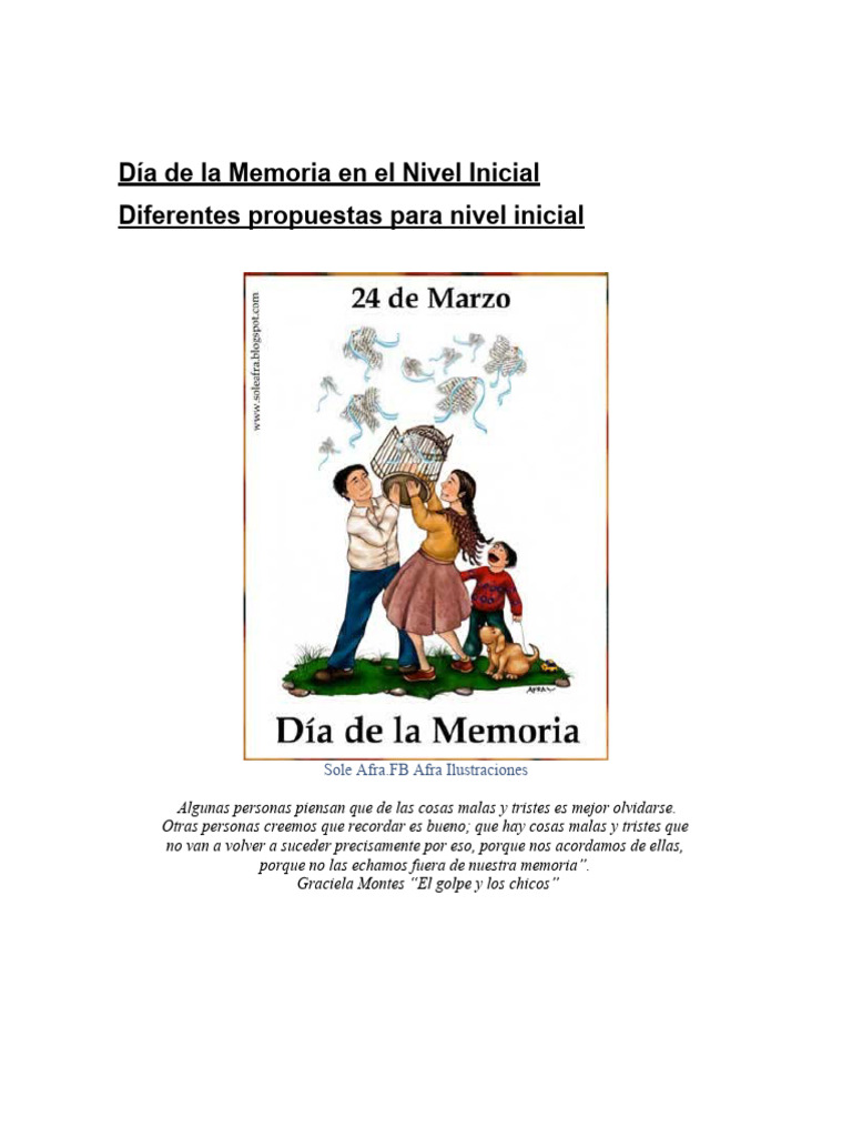 Actividades para el Día de la Memoria | PDF