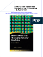 Download Statistical Mechanics Theory And Molecular Simulation 2Nd Edition Mark E Tuckerman online ebook  texxtbook full chapter pdf 
