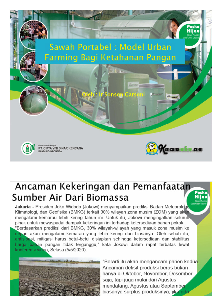 Sonson Garsoni - Sawah Portable, Model Urban Farming Dan Ketahanan ...